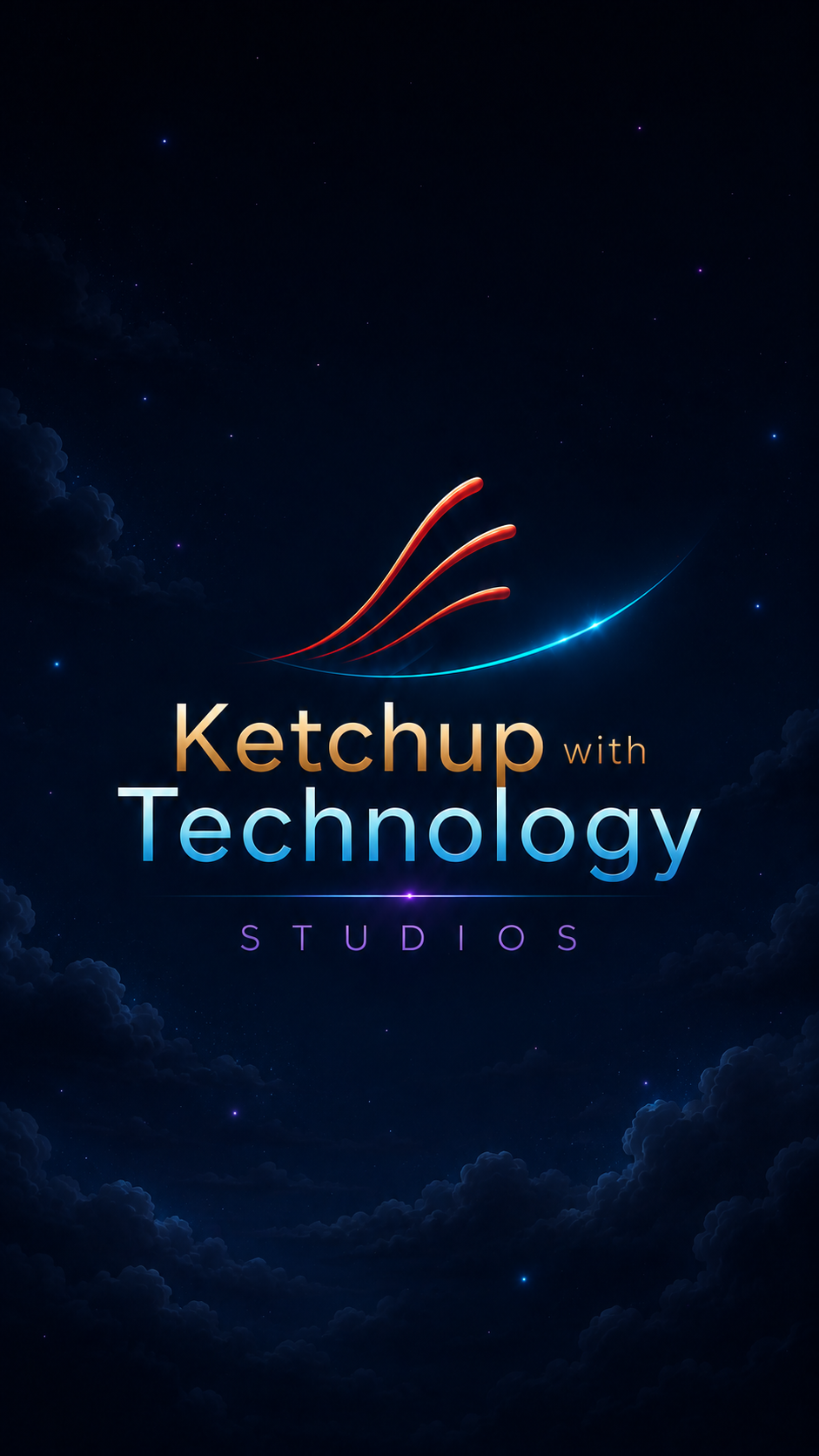 Ketchup with Technology Studios logo from the game startup screen, with red and cyan trails.